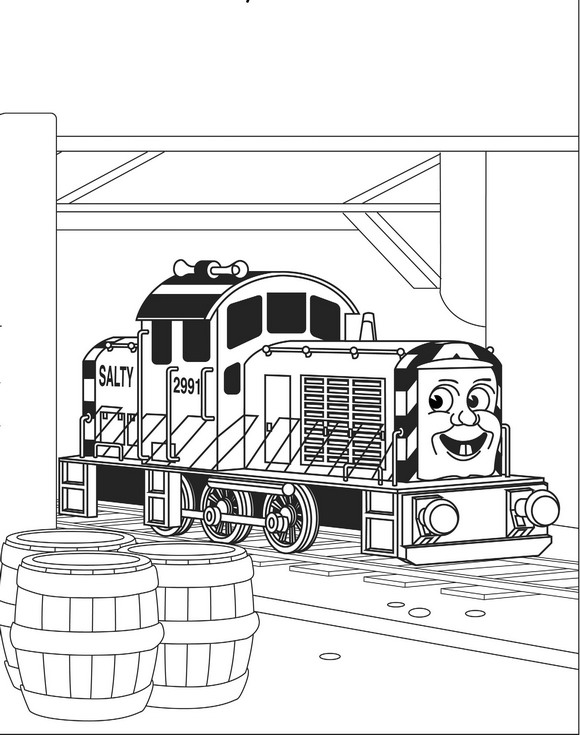Kids-n-fun.de | Malvorlage Thomas die kleine Lokomotive Thomas die
